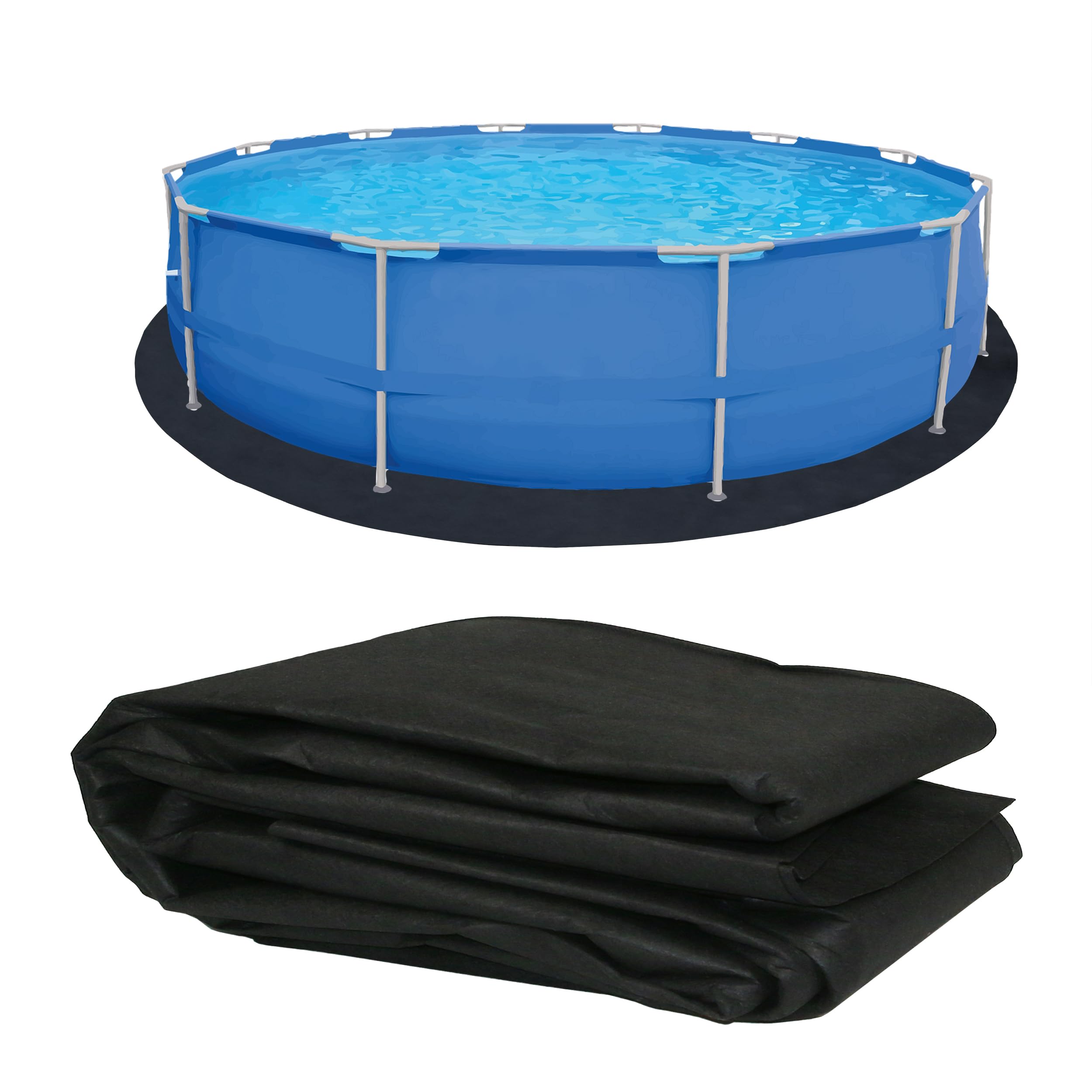 Ogrmar 18FT Round Pool Liner Pad, Durable for Above Ground Swimming Pools, Prevent Punctures and Extend The Life of Swimming Pool or Hot Tub Liner (18FT)