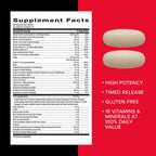 GNC Mega Men Multivitamin Caplets, Clinically Proven to Feel Better, Immune Support, Energy Support, Antioxidants, B Vitamins, Vitamin D-3, Timed Release, 90 Count, 45 Day Supply