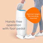 Diaper Genie Complete Diaper Pail (White) – Includes 1 Refill (Holds 270 Newborn Diapers) & 1 Carbon Filter