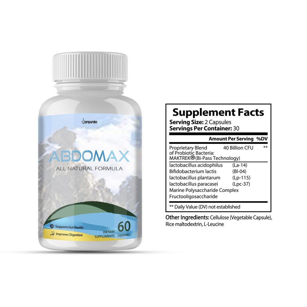 Abdomax New Advanced Formula Supplement - 2 Packs 60 Days Supply