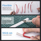Art3d 30 Ft Peel and Stick Flexible Vinyl Molding Trim for Wall Tile Edges, Kitchen backsplash, Mirrior Frame in Mirror in White