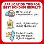 Acrylic Bonding Cement with Applicator Bottle 4 oz, Clear Adhesive for Plexiglass and Plastic Sheets, Fast-Setting Glue