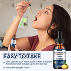 Magnesium Glycinate Liquid Drops 500mg - Triple Magnesium Complex Supplement with Citrate, Malate, Ashwagandha, L-Theanine, Vitamin B6 for Sleep, Stress Relief, Muscle, Pineapple Flavor 4 Fl Oz