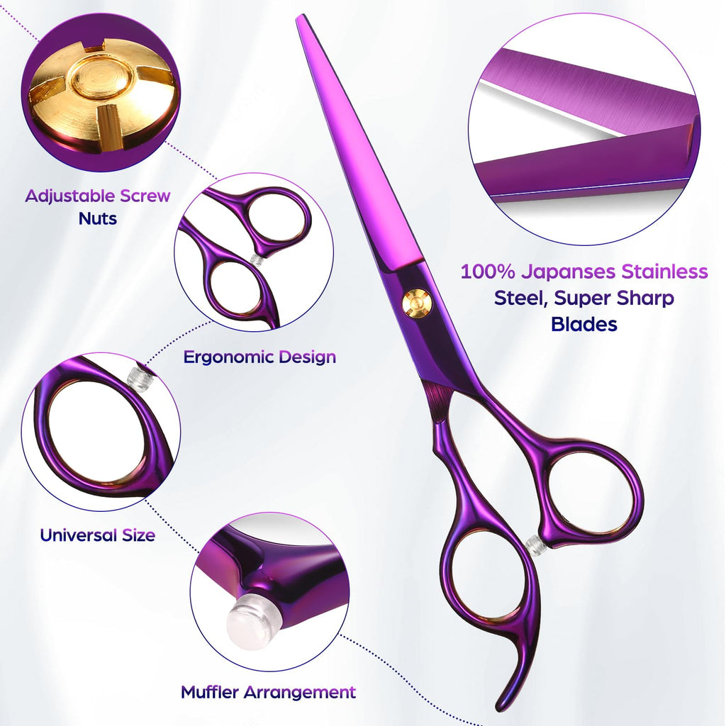 Wenshall Hair Cutting Scissors Professional 6.89 inch Barber Scissors Multifunctional Salon Thinning Scissors Straight Shears Tools for Mother Father Friends' Christmas Gift