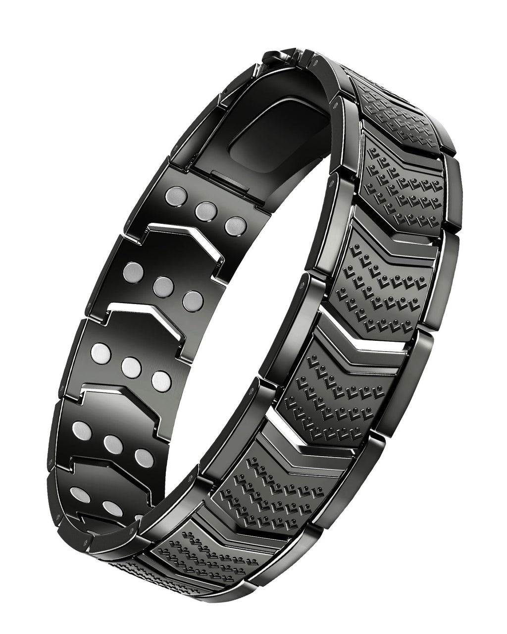 vapeples 99.99% Pure Copper Men's Bracelet with 3800 Gauss Triple-Strength Magnets, Foldover Clasp, and Adjustable Size,Shield Design