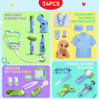 Meland Doctor Kit for Child with Puppy, Pretend Play Toy Gift for Ages 3-6