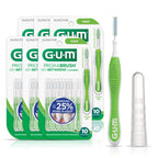 GUM Proxabrush Go-Betweens - Tight - Interdental Brushes - Soft Bristled Dental Picks for Plaque Removal Health - Safe for Braces & Dental Devices, 10ct (Pack of 6)