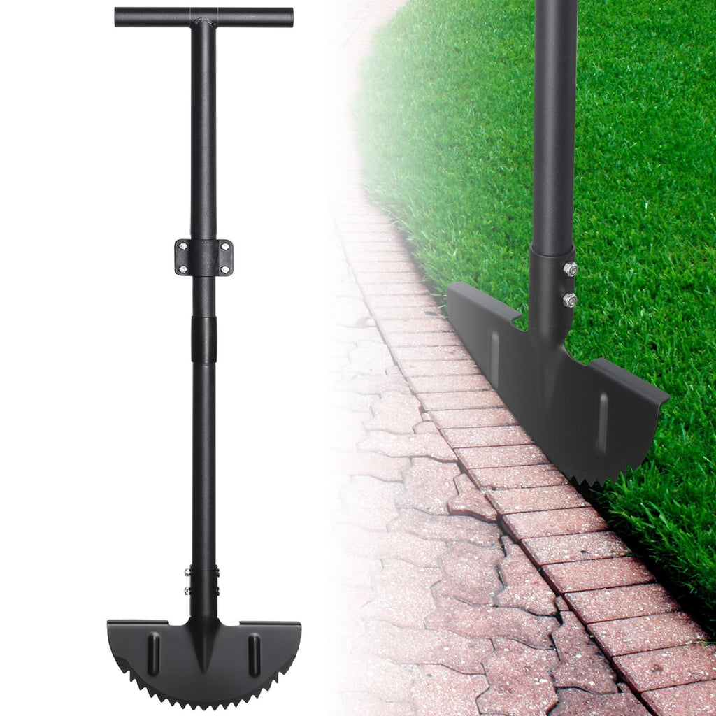 EUIJOIP Heavy Duty Edger Lawn Tool, 34-49 in Adjustable Carbon Steel Weed Cutter with Comfort-Grip Rubber Handle – Ideal for Lawn Edging, Yard Maintenance, and Garden Landscaping, Black