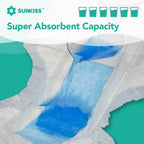SUNKISS TrustPlus Adult Diapers with Maximum Absorbency, Disposable Incontinence Briefs with Tabs for Men and Women, Maximum Overnight Absorbency, Medium, Previously S/M, 60 Count (4 Packs of 15)