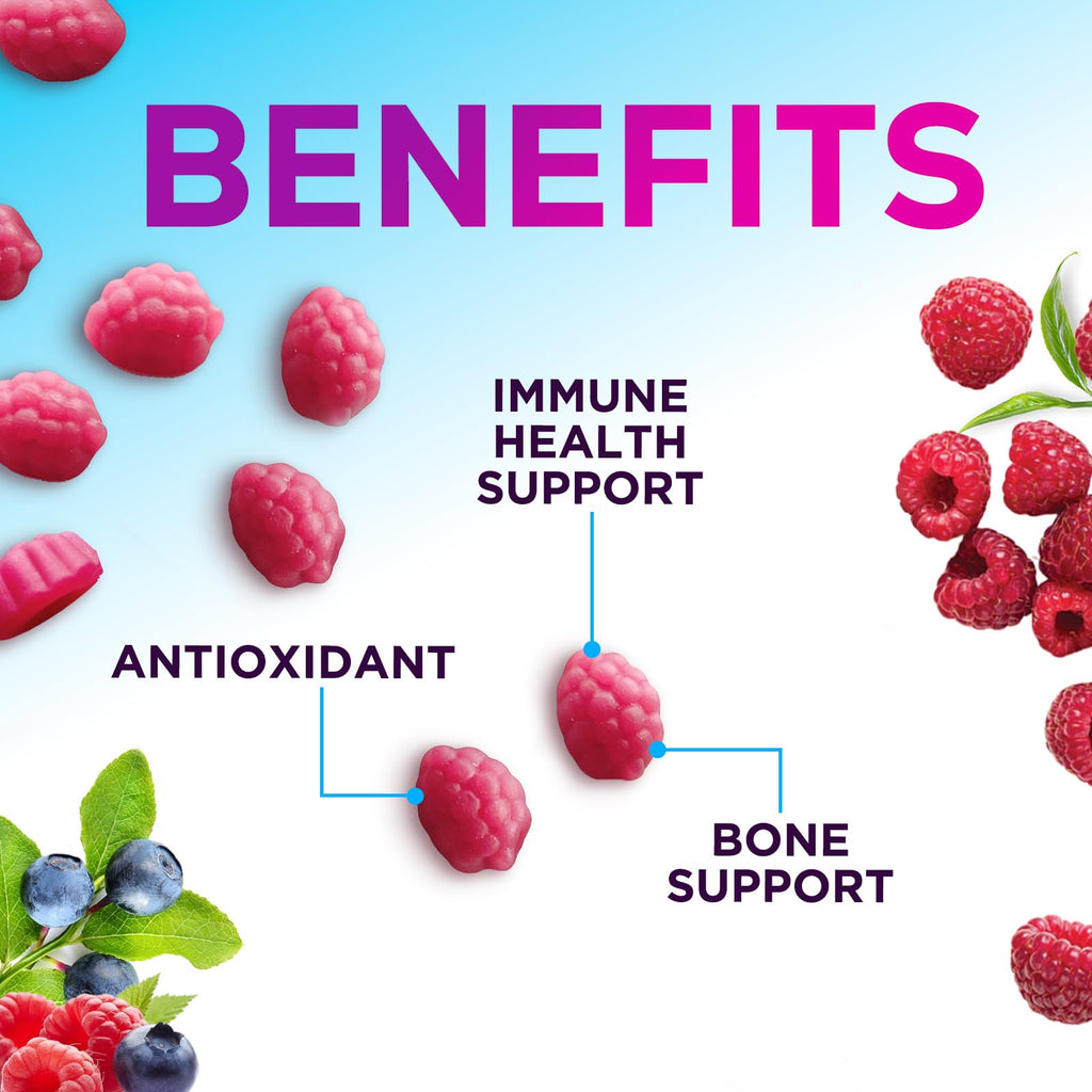 Zinc Gummies 50mg Per Serving - Immune Skin & Bone Support Health Gummy - Premium Antioxidant Chewable, High Absorption Vegan, Best Zinc Supplements Vitamin for Adults, Tasty Berry Flavor, 120 Gummies