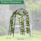 Garden Arch Trellis, 7.5FT Extra Tall Polyethylene-Coated Stainless Steel Garden Trellis for Climbing Plants, Vegetables, Flowers, Outdoor Pergola Arbor Wedding Party Decoration, Cucumber Trellis, Gar