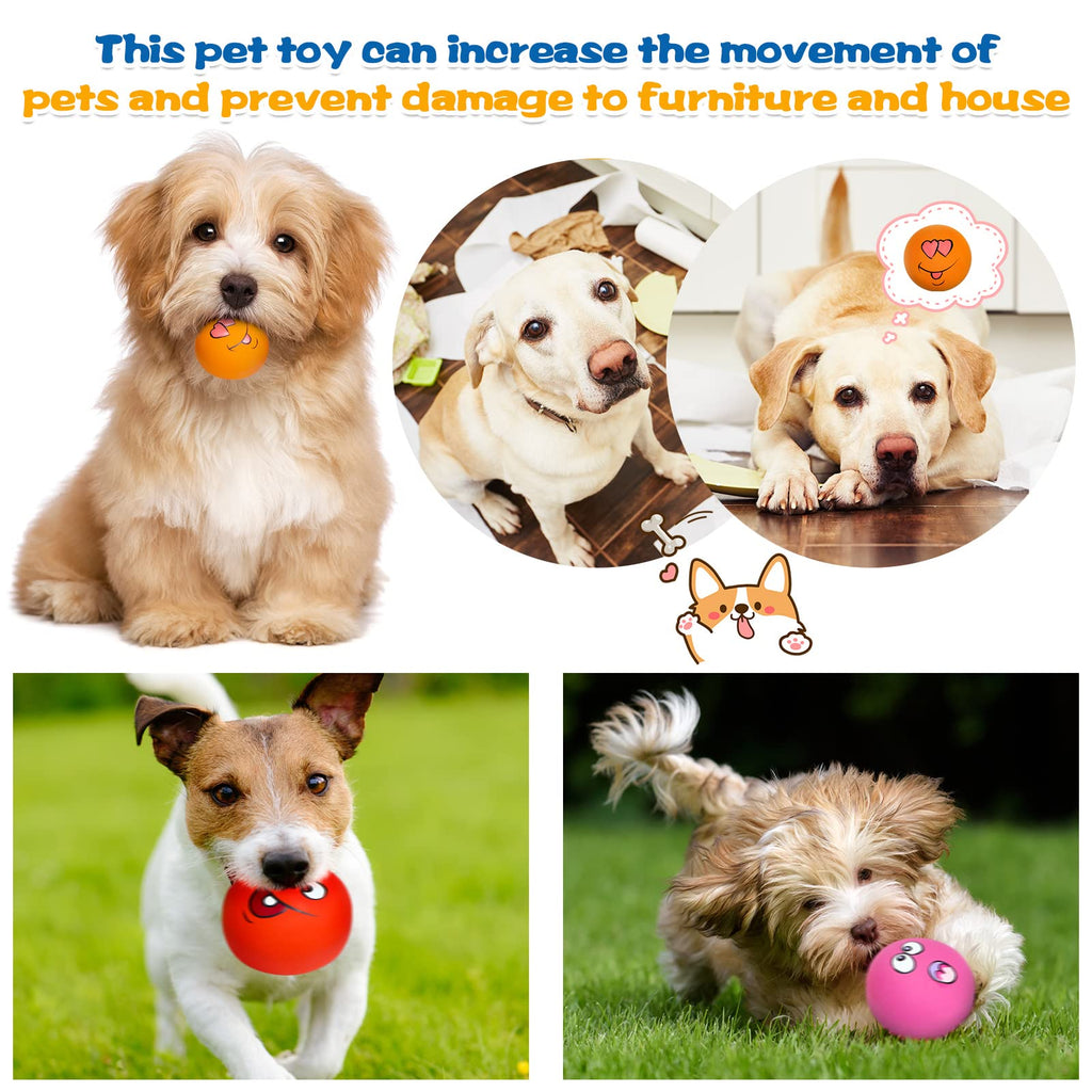 Hungdao 12 Pcs Squeaky Dog Toys, Small Dog Ball Bulk, Rubber Latex, Lively