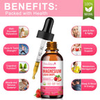Magnesium Glycinate Liquid, High Potency Magnesium Glycinate, Citrate, Sugar Free Vegan Non-GMO Complex Supplement Promotes Nerv,Relaxation,Muscle,Sleep Support*
