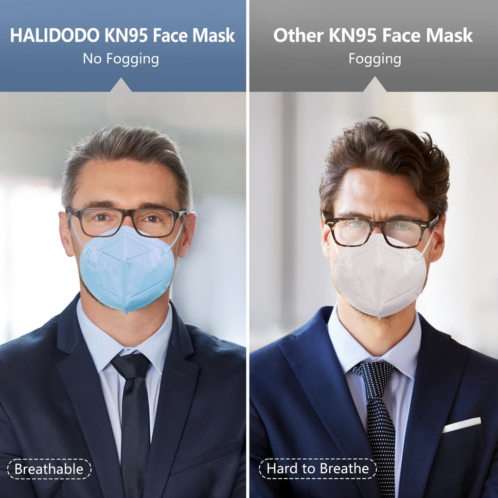 HALIDODO KN95 Face Mask, 5-Ply Breathable Comfortable Safety Mask (Pink)