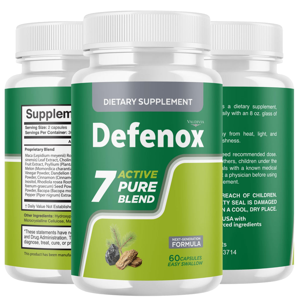 Valdivia (2 Pack) Defenox Capsules - Official Defenox Supplement, Premium Formula, Natural Vitamins for Health & Wellness - 120 Capsules for 2 Months