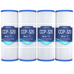 Grefilt 4-Pack CCP320 Pool Filter Cartridges, Compatible with Pentair Clean & Clear Plus 320, Replaces Pentair R173573, Pleatco PCC80-PAK4, 320 sq.ft