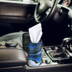 Fourluoo 12 Pack Car Tissue Cylinder Holder Bulk with 3 Ply Facial Tissues, Round Napkin Holders for Car Cup Holder Cylinder Travel Paper Tubes Bulk Round Napkin Boxes Packs(Marble)