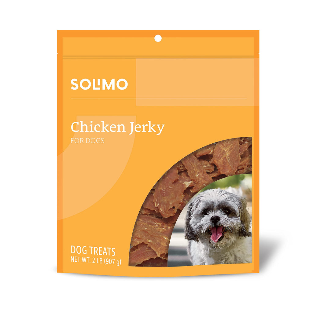 Amazon Brand - Solimo Chicken Jerky Dog Treats, 2 pounds (Packaging May