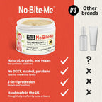 SALLYEANDER No Bite Me Natural Bug & Insect Repellent Lotion - DEET-Free Anti-Itch Cream - Safe for Kids, Infants & Adults - Repels Mosquitoes, Black Flies, Fleas & Ticks - Made in USA, 2oz