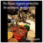 Deryun 100pcs Mini Magnets, Small Round Disc Magnets for Crafts, Card Making, Craft Projects, Model Making, Warhammer 40k, D&D, Miniature War Gaming, 4x2mm Silver Steel Finish