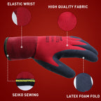 LOCCEF 2 Pairs Winter Work Gloves for Men and Women, Freezer Gloves for Work Below Zero, Thermal Insulated, Super Grip (L)
