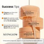 SEONGLOW Caffeine Under Eye Patches: 30 Pairs Korean Hydrogel Eye Masks for Dark Circles Puffiness Relief with Niacinamide Hyaluronic Acid - Undereye Brightening Hydrating Anti-Wrinkle Treatment