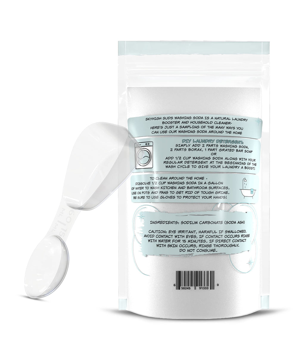 5 Pounds Borax & 5 Pounds Washing Soda. Product of the USA. Resealable and Recyclable Bag.