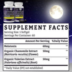 Fogoro Melatonin 60mg-Fall Asleep Faster, Stay Asleep Longer,High Dose