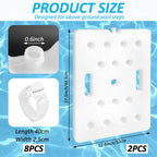 2 PCS Swimming Pool Ladder Weights, Universal Water Sand Anchors Bin Stabilizers with 8 Adjustable Straps Sturdy Pool Weights for Above Ground or Inside Pools Easy Step System