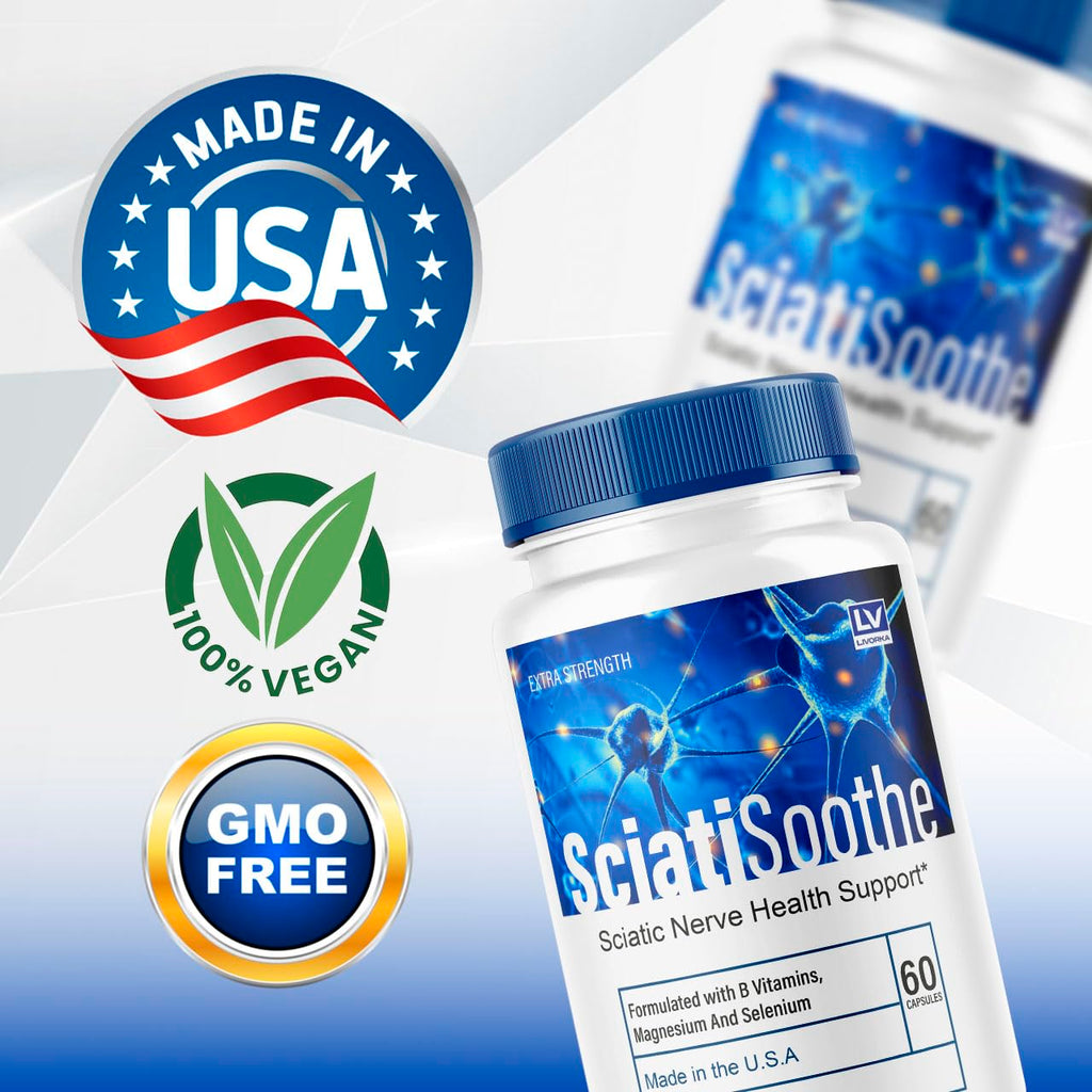 LIVORKA (5 Pack Sciatisoothe - Sciatisoothe Vitamins, Sciatisooth, Sciati Soothe Supplement, Sciati Soothe Capsules, Sciatic Sooth, 300 Capsules for 5 Months