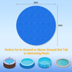 ALLAreN Solar Pool Cover 10 Foot Round, 10 Mil Blue Bubble Pool Blanket Heat Retention, Circle Thermal Cover for Above Ground Inground Pools and SPA Hot Tubs