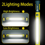 JINLITE Magnetic Work Light - 3000LM Rechargeable LED Work Light Bar, 5200mAh Under Hood Mechanic Light for Garage, Workshop, Vehicle Inspection (1 Pack, Yellow)