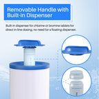 POOLPURE 6CH-940RP Removable Handle Spa Filter Replaces PWW50P3(1 1/2" Coarse Thread), 6CH-940, 817-0050, Filbur FC-0359, 25252, with Built-in Chlorine Dispenser, Screw in SAE Thread Filter 2Pack