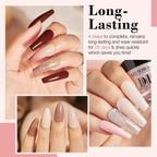 AzureBeauty 31 Pcs Dip Powder Nail Kit 20 Colors Nude Pink Glitter White