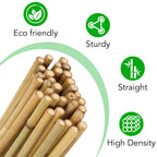 SWANGSA 6 Pack 4Ft U-Shape Bamboo Trellis for Climbing Plants, Garden Ladder Trellis for Outdoor and Indoor Plant Support, Potted Plants, Vegetables, Cucumber, Tomato, Vine