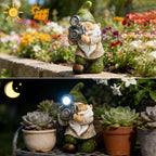 EPTUEGA Garden Gnomes Decorations for Yard - Garden Gnome Solar Statue Funny Outdoor Decor for Yard,Patio,Lawn,Unique Housewarming Gifts