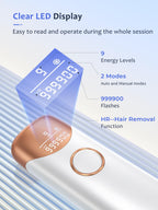 Laser Hair Removal with 5°C Ice Cooling, Painless IPL Laser Hair Removal Device 3 In 1 Ubroo At Home Hair Remover Machine for Women Men Electrolysis Permanent Epilator on Face Body Depilation (Gold)