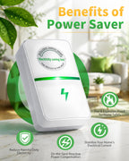 8PCS Power Plug Pro Energy Saver 2026 Updated New Stop Watt Energy Saving Device Intelligent Electricity Electric Saving Box Smart Plug in Power Box Power Factor Saver Household Power Plug-in