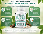 Mucil Aid Digestive Support Capsules 90 Count - Soothing Plant Mucilage Complex for GERD, Leaky Guts, Gentle Prebiotic, Mucosal Support, IBS - 2000mg with Slippery Elm & Marshmallow Root