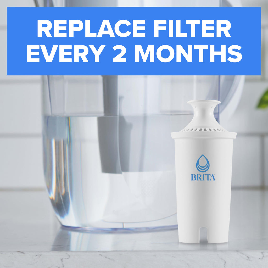Brita Standard Pitcher and Dispenser Replacement Water Filters, White, 6