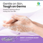 Plainly Earth AntiMicrobial Hand Soap 64 oz - Soft and Gentle Sweet Lavender Rose Antibacterial Hand Wash Soap, Long Lasting Freshness & Safe for Skin - Eco Friendly Bulk Refill Packaging