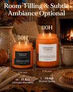 Cinnamon Pumpkin Scented Candle Fall Baking Spice Aroma for Halloween Decor