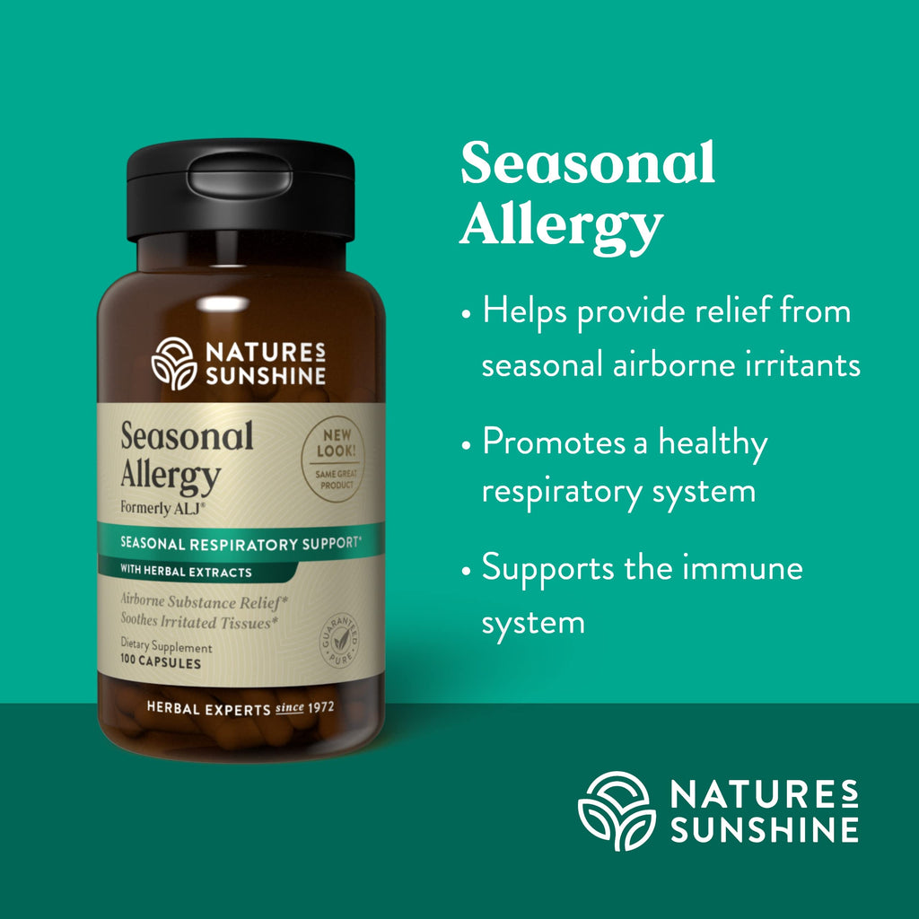 Nature's Sunshine Seasonal Allergy, 100 Capsules | Herbal Respiratory Supplement Helps Support the Body During Seasonal Changes