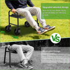 Garden Kneeler and Seat with 360° Wheels: 3-in-1 Rolling Gardning Stool
