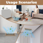 Floor Register 4x10,8 Pack,Brown Floor Vent Covers for Home Floor,Sidewall,Ceiling,Heavy Duty Metal Hot Air Vent Covers with Rust-Proof Finish for Home Heater Floor Vent Grilles and Vents(Brown-8pack)