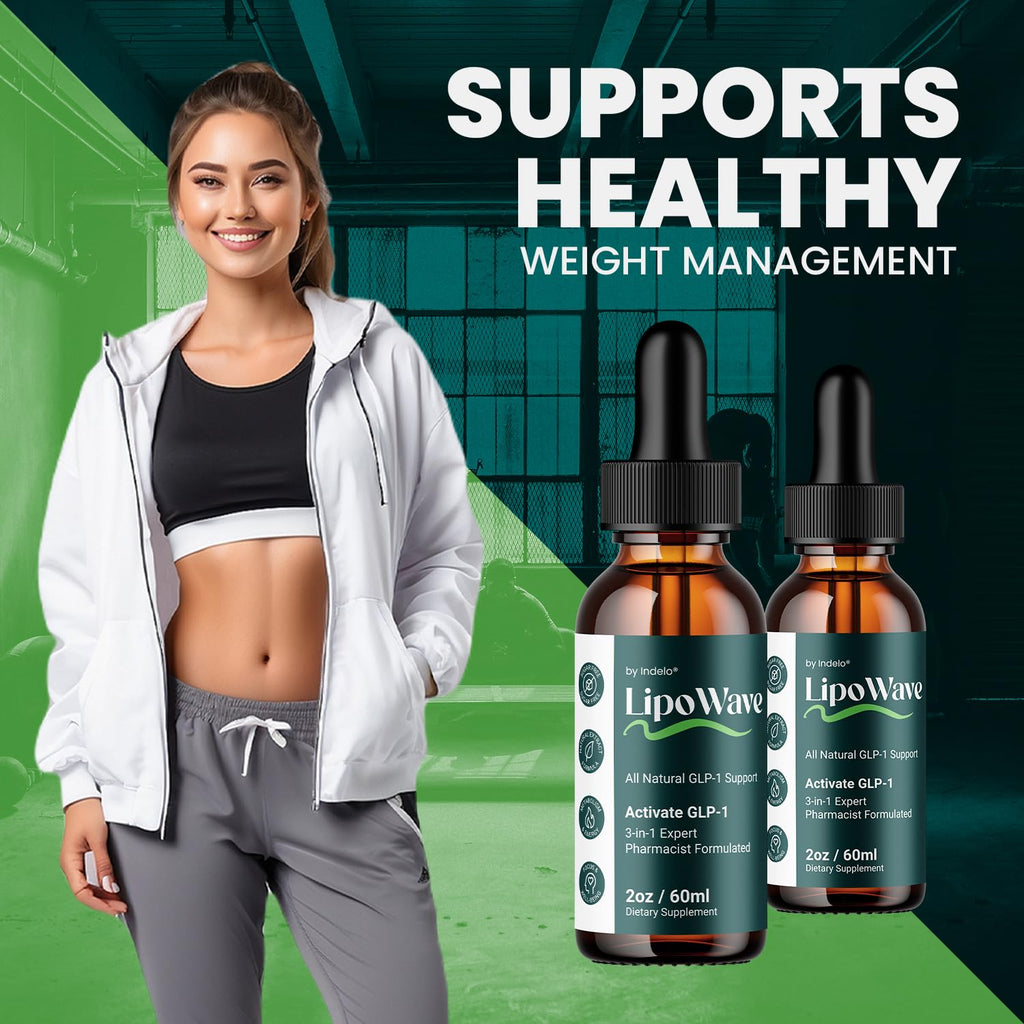 LipoWave Drops – Natural Liquid Dietary Blend for Daily Health Support (2 Bottle - 2 Month Supply)