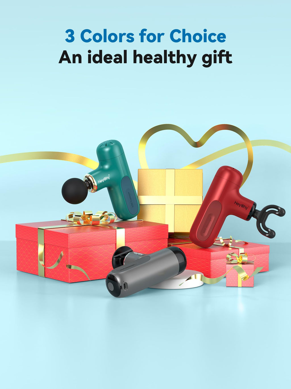HEYCHY Super Mini Massage Gun, Percussion Deep Tissues Muscle Massager, Compact Sports Travel Massage Gun, Portable Handheld Massager for Home, Gym, Office, Outdoors