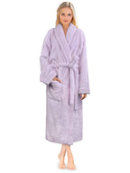 PAVILIA Premium Womens Plush Soft Robe, Sherpa Bathrobe, S/M Light Purple