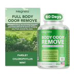 MEGNETA Body Deodorizing Supplement, Natural Internal Odor Control Pills for Men & Women, Chlorophyll Capsules for Skin, Breath and Gut Health (60 Capsules)