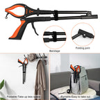 2-Pack Grabber Reacher Tool, 32" Grabbers for Elderly, Trash Picker Grabber with Light, Extended Claw Reacher Tool, Foldable Pick Up Grab Tool, Magnetic Sticks Grippers for Reaching (Orange)